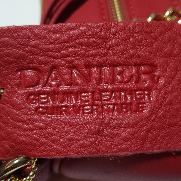 NWOT DANIER Red Leather Crossbody Purse - Picture 4 of 8